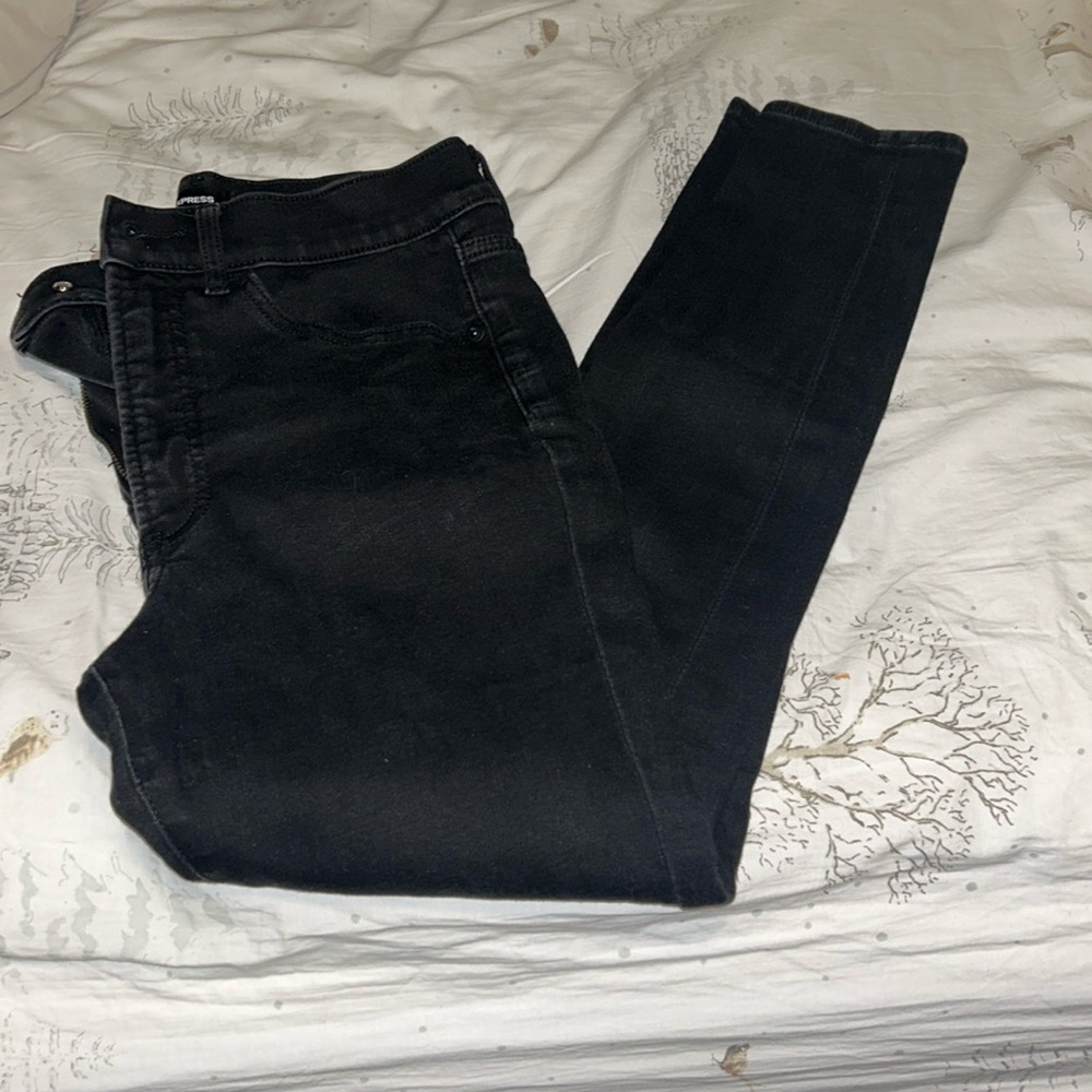 Black Express High Rise Skinny Jeans - 4R